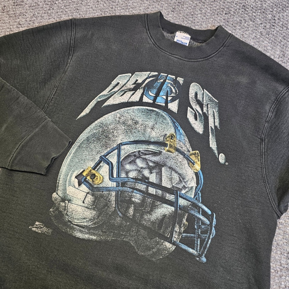 Vintage Penn State‎ Nittany Lions Football Helmet Sweatshirt Mens Medium USA